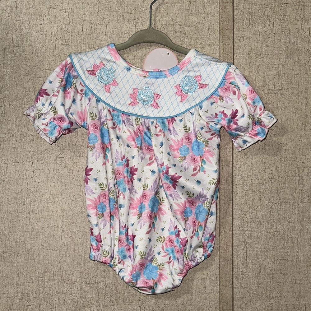 Floral Baby Girl Bubble size 12M